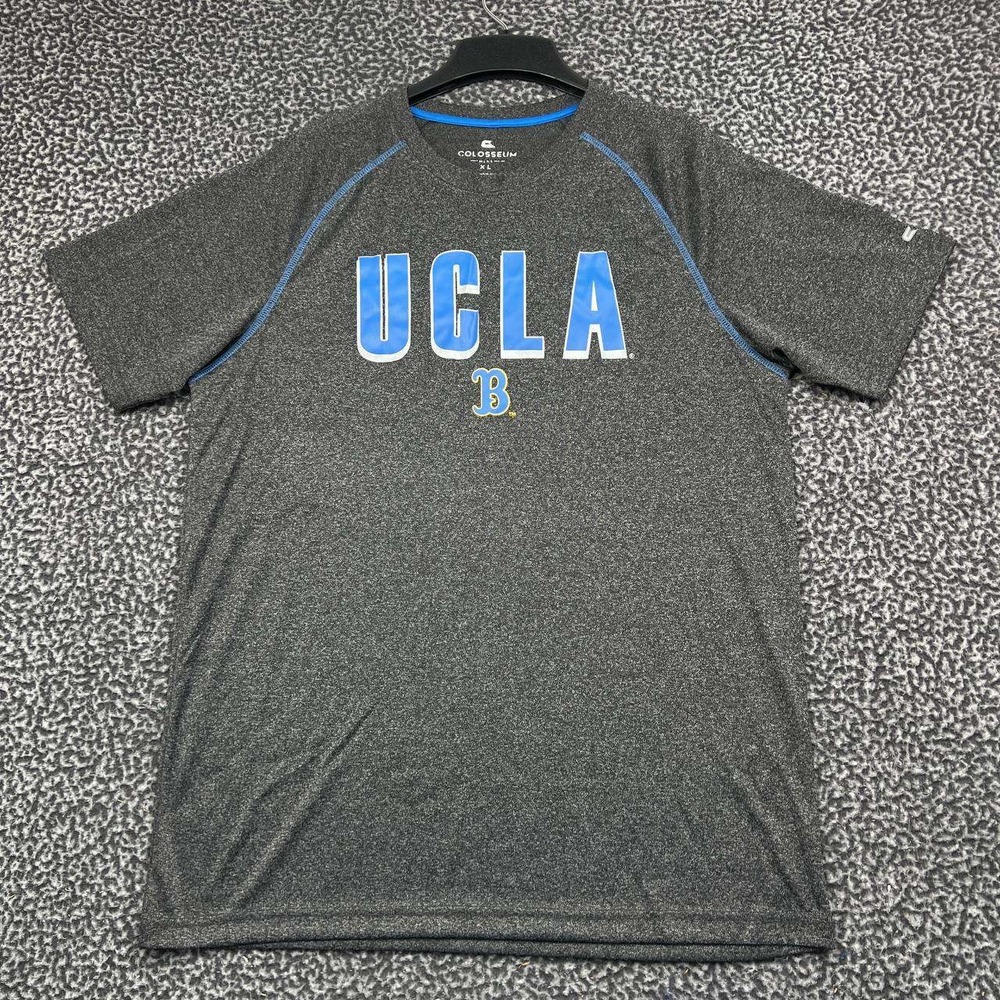 UCLA Bruins Shirt Men XL Gray Colosseum Short Sleeve Raglan Crewneck